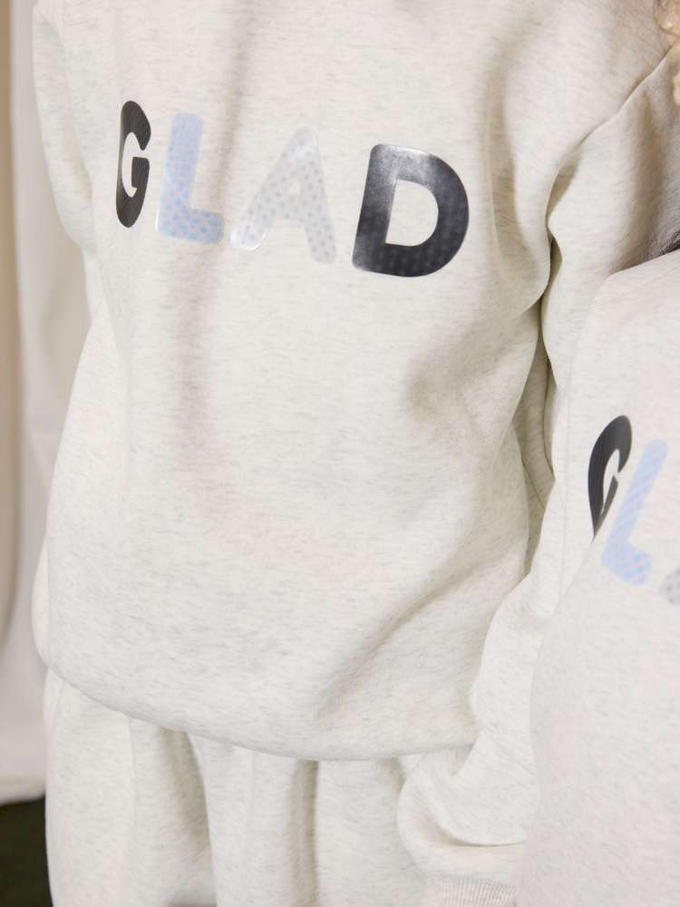 長袖セットアップ yummy&rocky | Grating Anti-Static Fleece Tracksuit スマイリープリント 裏起毛 セットアップ【mh0020055】