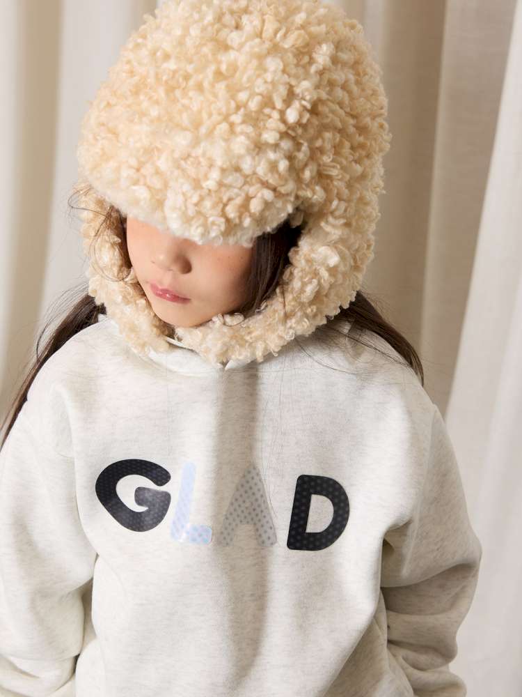 長袖セットアップ yummy&rocky | Grating Anti-Static Fleece Tracksuit スマイリープリント 裏起毛 セットアップ【mh0020055】