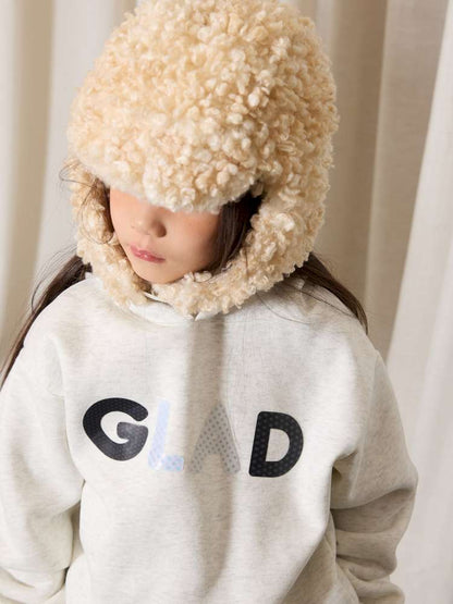 長袖セットアップ yummy&rocky | Grating Anti-Static Fleece Tracksuit スマイリープリント 裏起毛 セットアップ【mh0020055】