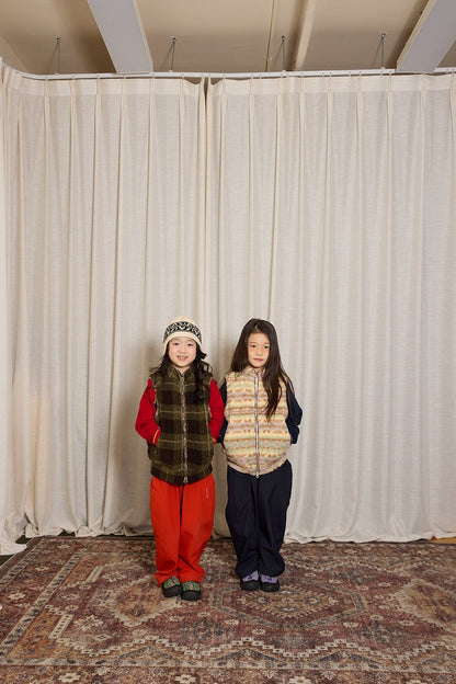 ベスト yummy&rocky | Imitation Lamb Wool Warm Vest ボアスタンドカラーベスト【mh0020099】