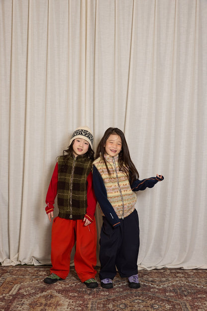 ベスト yummy&rocky | Imitation Lamb Wool Warm Vest ボアスタンドカラーベスト【mh0020099】