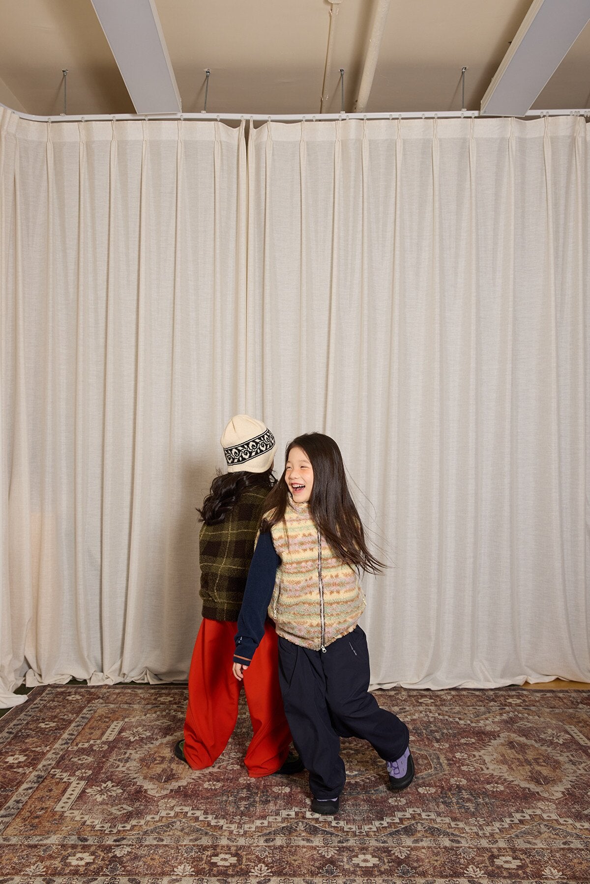 ベスト yummy&rocky | Imitation Lamb Wool Warm Vest ボアスタンドカラーベスト【mh0020099】