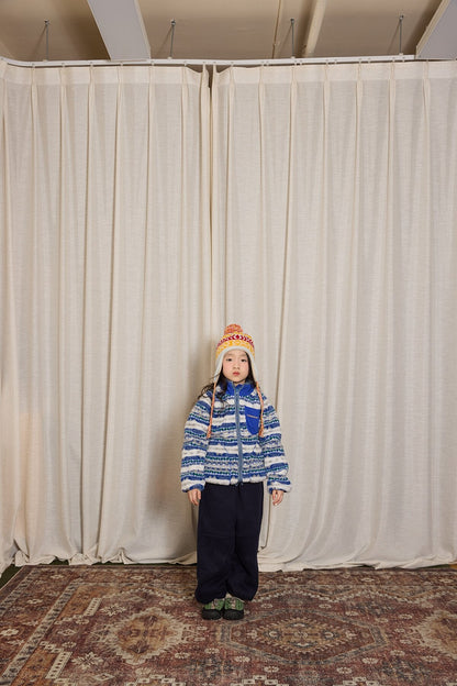 カーディガン・パーカー yummy&rocky | Imitation Lambswool Zipper Shirt スタンドカラーボアジップシャツ【mh0020098】