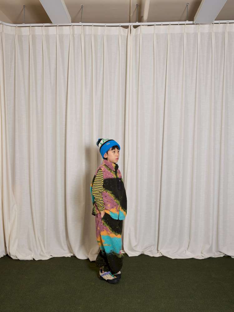 長袖セットアップ yummy&rocky | Lamb Wool Fleece Hooded Tracksuit ボアベスト付き 裏起毛 セットアップ【mh0020058】