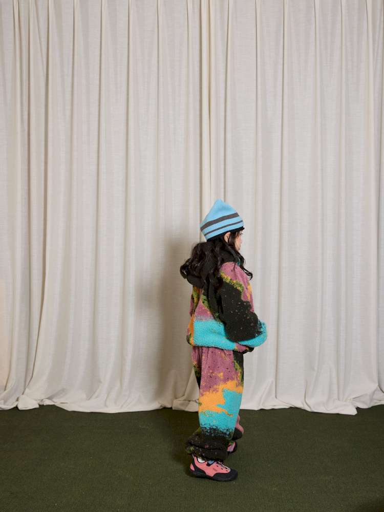 長袖セットアップ yummy&rocky | Lamb Wool Fleece Hooded Tracksuit ボアベスト付き 裏起毛 セットアップ【mh0020058】