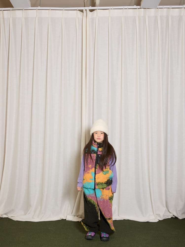 長袖セットアップ yummy&rocky | Lamb Wool Fleece Hooded Tracksuit ボアベスト付き 裏起毛 セットアップ【mh0020058】