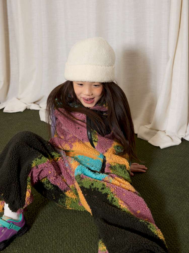 長袖セットアップ yummy&rocky | Lamb Wool Fleece Hooded Tracksuit ボアベスト付き 裏起毛 セットアップ【mh0020058】