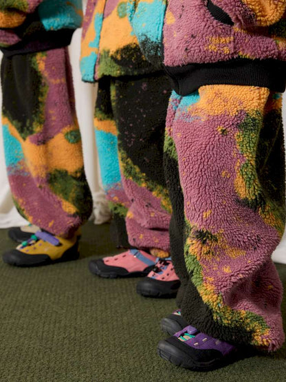 長袖セットアップ yummy&rocky | Lamb Wool Fleece Hooded Tracksuit ボアベスト付き 裏起毛 セットアップ【mh0020058】