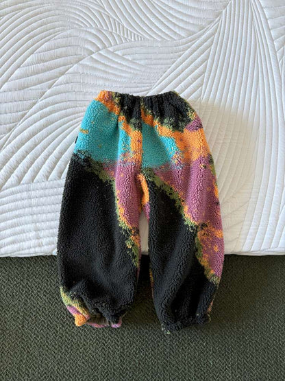 長袖セットアップ yummy&rocky | Lamb Wool Fleece Hooded Tracksuit ボアベスト付き 裏起毛 セットアップ【mh0020058】