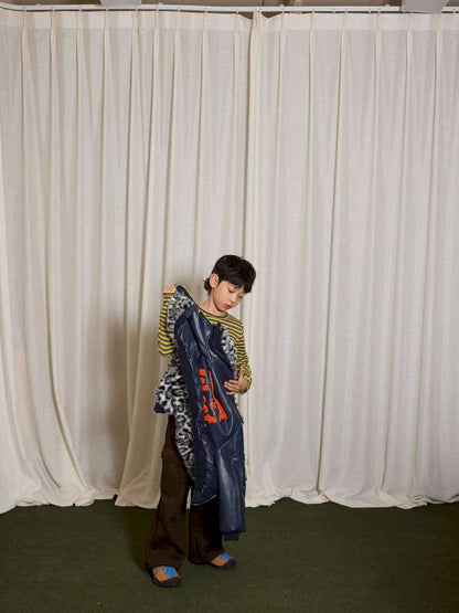 ロングパンツ・スウェットパンツ yummy&rocky | Leopard Print Thickened Fleece Pants レオパード柄 裏起毛 ストレートパンツ【mh0020061】