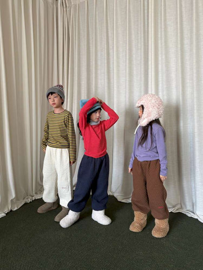 ロングパンツ・スウェットパンツ yummy&rocky | Logo Embroidery Thickened Fleece Pants ロゴ刺繍 裏起毛 スウェットパンツ【mh0020048】