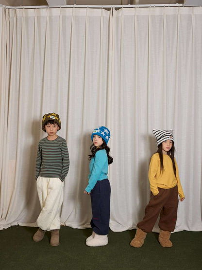 ロングパンツ・スウェットパンツ yummy&rocky | Logo Embroidery Thickened Fleece Pants ロゴ刺繍 裏起毛 スウェットパンツ【mh0020048】