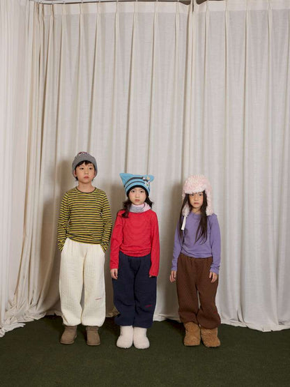 ロングパンツ・スウェットパンツ yummy&rocky | Logo Embroidery Thickened Fleece Pants ロゴ刺繍 裏起毛 スウェットパンツ【mh0020048】