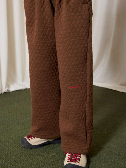 ロングパンツ・スウェットパンツ yummy&rocky | Logo Embroidery Thickened Fleece Pants ロゴ刺繍 裏起毛 スウェットパンツ【mh0020048】