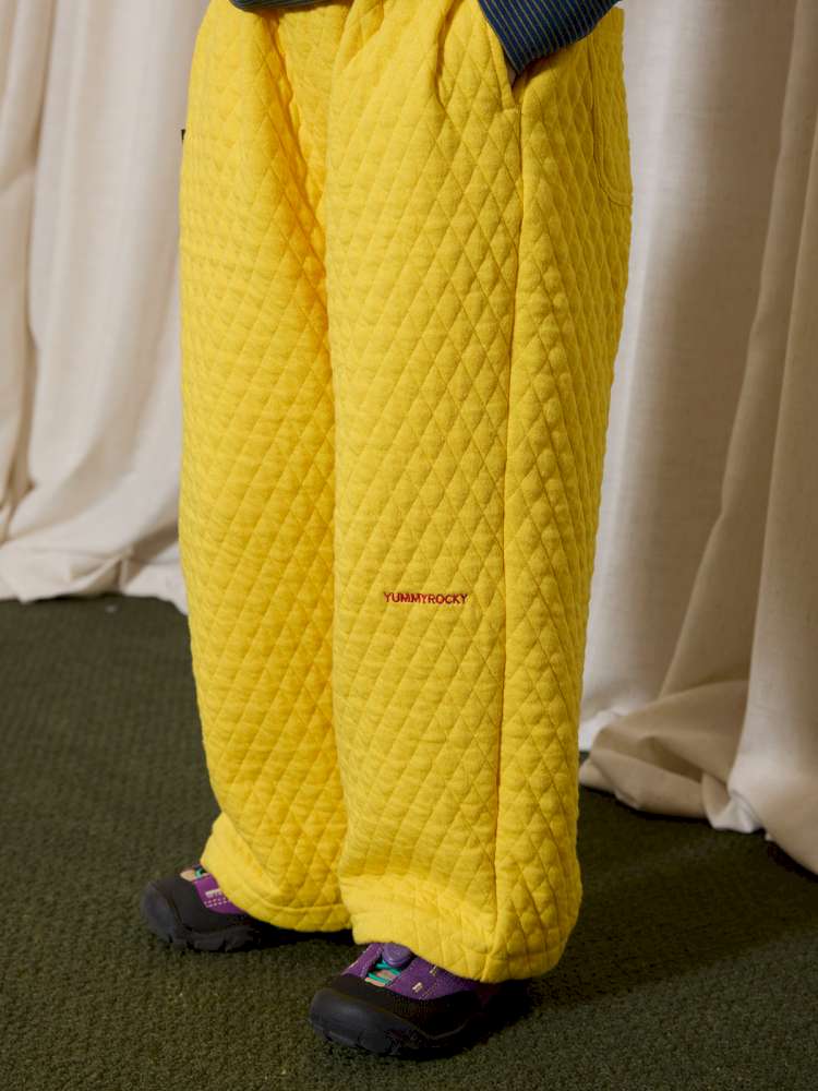 ロングパンツ・スウェットパンツ yummy&rocky | Logo Embroidery Thickened Fleece Pants ロゴ刺繍 裏起毛 スウェットパンツ【mh0020048】