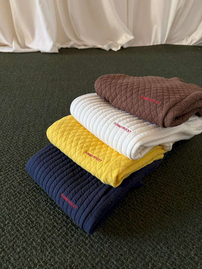 ロングパンツ・スウェットパンツ yummy&rocky | Logo Embroidery Thickened Fleece Pants ロゴ刺繍 裏起毛 スウェットパンツ【mh0020048】