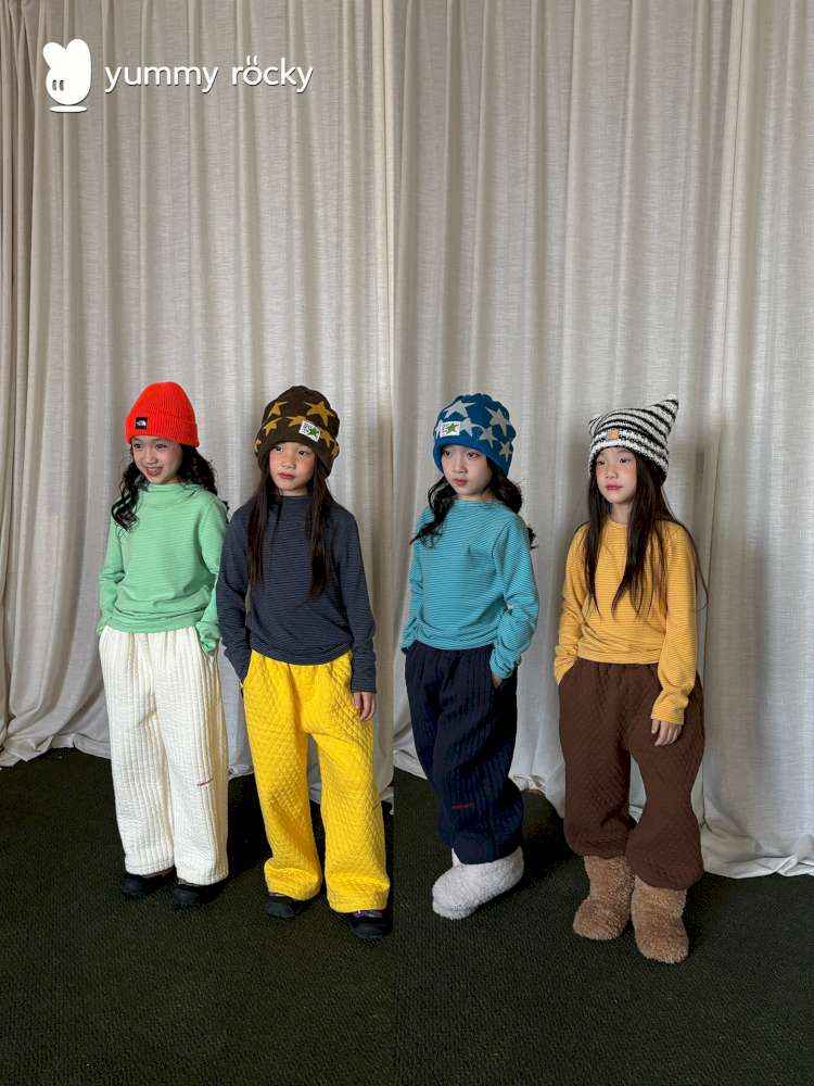 ロングパンツ・スウェットパンツ yummy&rocky | Logo Embroidery Thickened Fleece Pants ロゴ刺繍 裏起毛 スウェットパンツ【mh0020048】