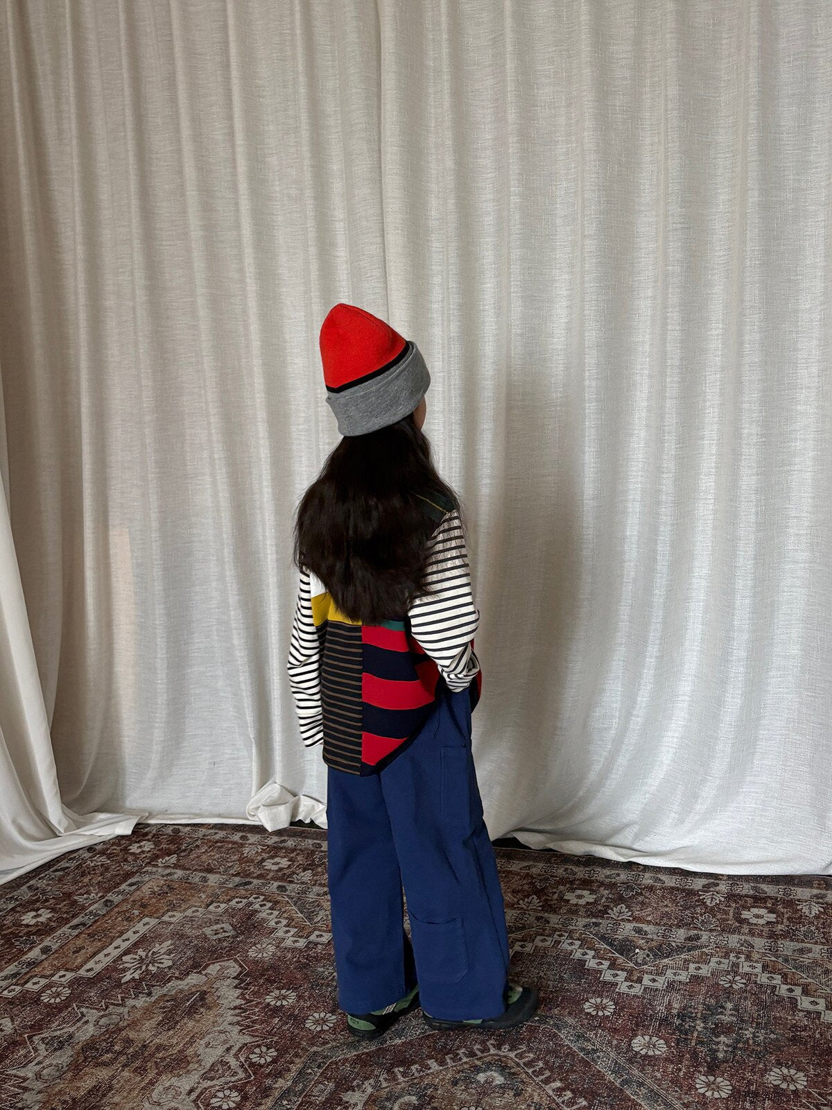 ロングパンツ・スウェットパンツ yummy&rocky | Micro Brushed Denim Cargo Pants ピーチ起毛デニムカーゴパンツ【mh0020102】