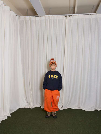 長袖セットアップ yummy&rocky | Patch Embroidery Printed Fleece Set 刺繍入り プリント裏起毛 セットアップ【mh0020051】