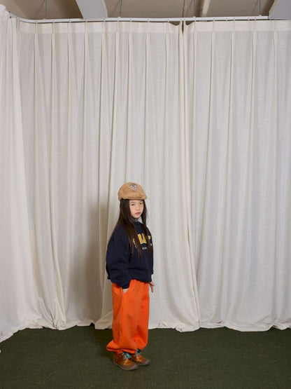 長袖セットアップ yummy&rocky | Patch Embroidery Printed Fleece Set 刺繍入り プリント裏起毛 セットアップ【mh0020051】