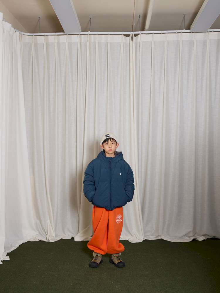 長袖セットアップ yummy&rocky | Patch Embroidery Printed Fleece Set 刺繍入り プリント裏起毛 セットアップ【mh0020051】