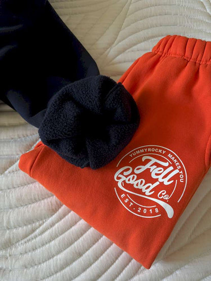 長袖セットアップ yummy&rocky | Patch Embroidery Printed Fleece Set 刺繍入り プリント裏起毛 セットアップ【mh0020051】