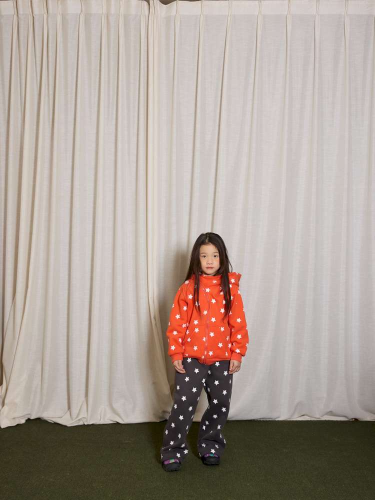 長袖セットアップ yummy&rocky | Polka Dot Star Print Fleece Tracksuit 星柄プリント フリース セットアップ【mh0020045】