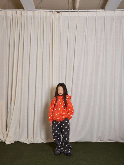 長袖セットアップ yummy&rocky | Polka Dot Star Print Fleece Tracksuit 星柄プリント フリース セットアップ【mh0020045】