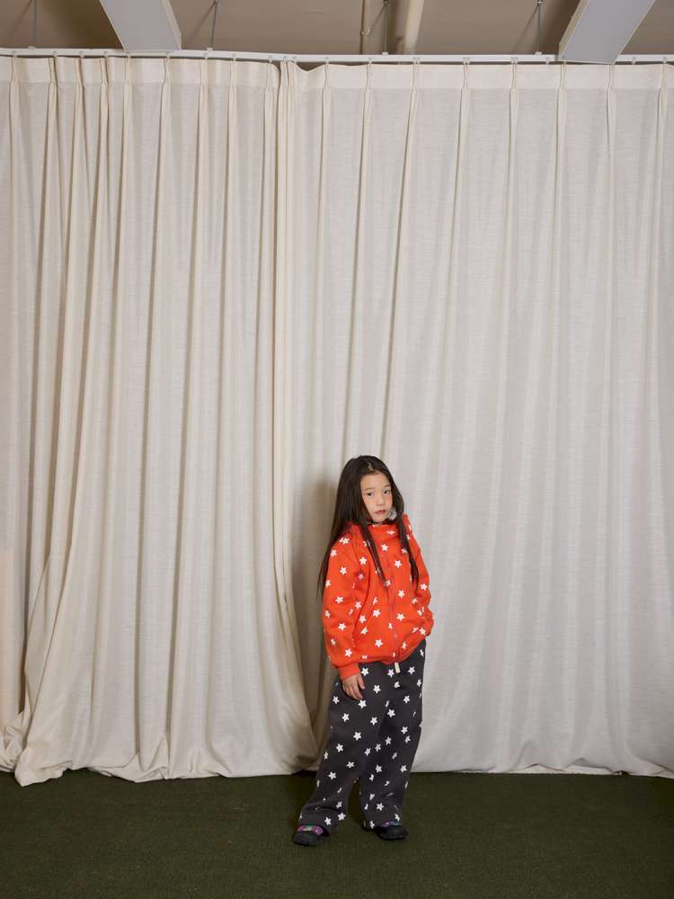 長袖セットアップ yummy&rocky | Polka Dot Star Print Fleece Tracksuit 星柄プリント フリース セットアップ【mh0020045】