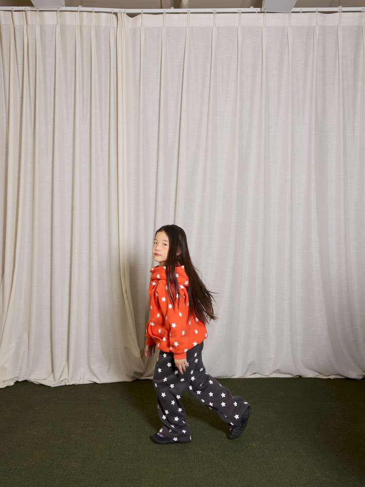 長袖セットアップ yummy&rocky | Polka Dot Star Print Fleece Tracksuit 星柄プリント フリース セットアップ【mh0020045】