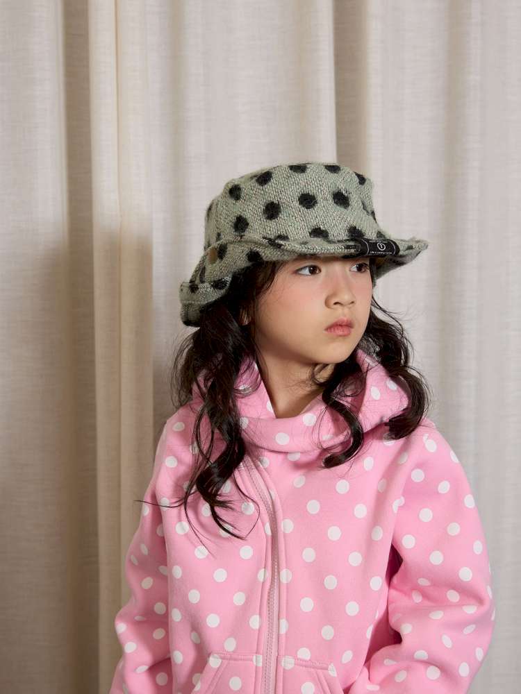 長袖セットアップ yummy&rocky | Polka Dot Star Print Fleece Tracksuit 星柄プリント フリース セットアップ【mh0020045】