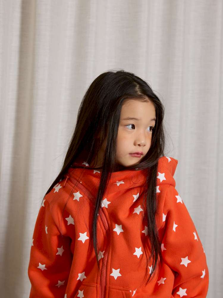 長袖セットアップ yummy&rocky | Polka Dot Star Print Fleece Tracksuit 星柄プリント フリース セットアップ【mh0020045】