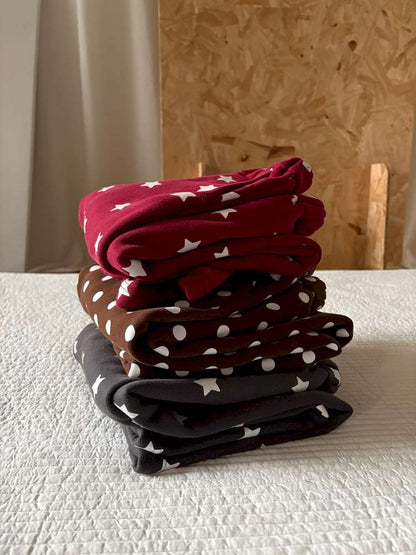 長袖セットアップ yummy&rocky | Polka Dot Star Print Fleece Tracksuit 星柄プリント フリース セットアップ【mh0020045】