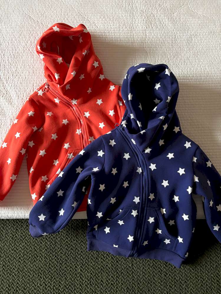 長袖セットアップ yummy&rocky | Polka Dot Star Print Fleece Tracksuit 星柄プリント フリース セットアップ【mh0020045】