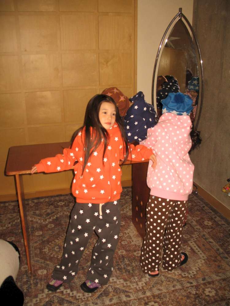 長袖セットアップ yummy&rocky | Polka Dot Star Print Fleece Tracksuit 星柄プリント フリース セットアップ【mh0020045】