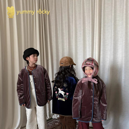 ショートコート・ジャケット・ジャンパー yummy&rocky | Pony Embroidery Quilted Jacket ポニー刺繍キルティングジャケット【mh0020092】