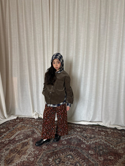 ロングパンツ・スウェットパンツ yummy&rocky | Star Print Cotton Corduroy Pants 星柄コーデュロイストレートパンツ【mh0020101】
