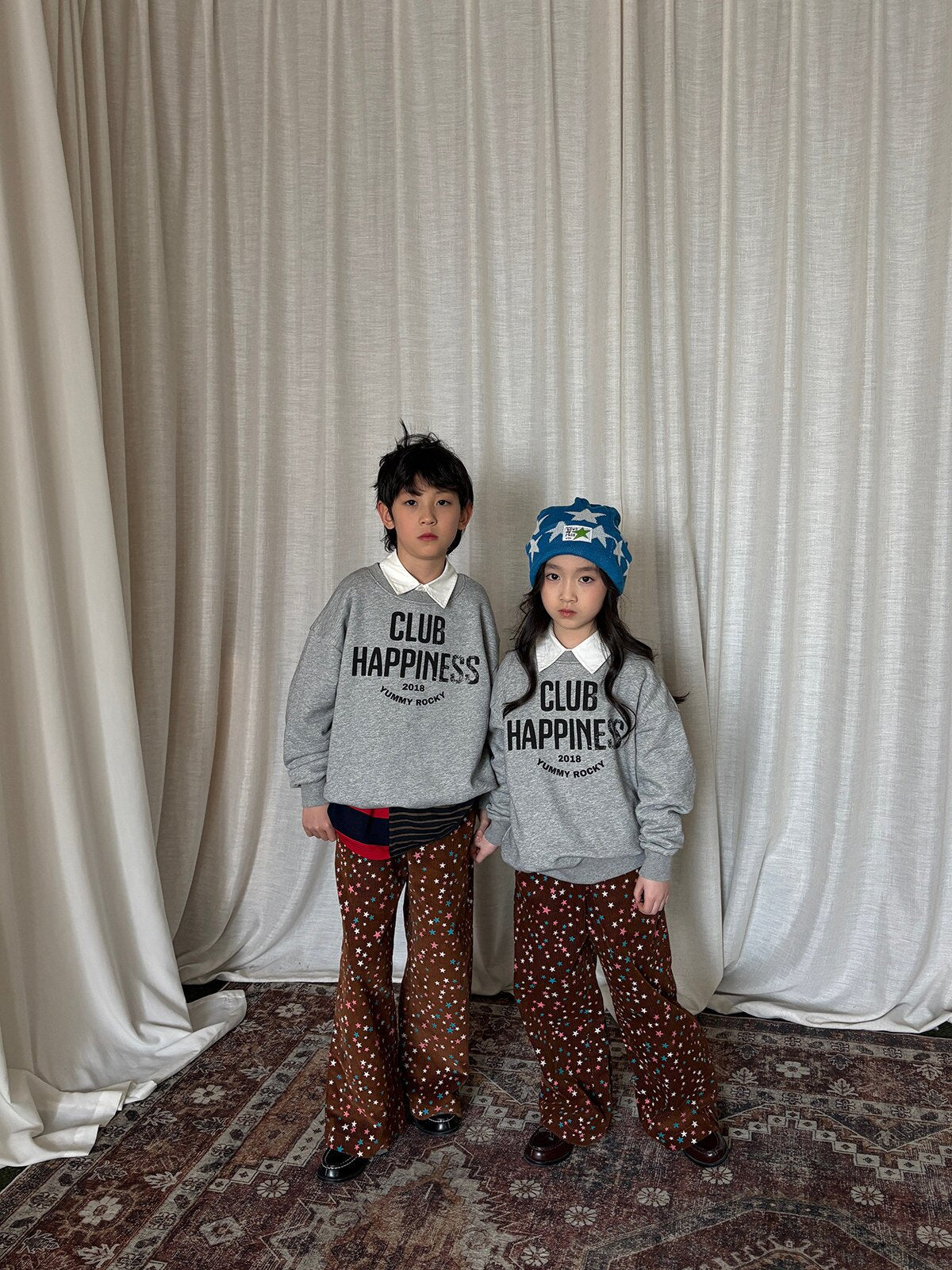 ロングパンツ・スウェットパンツ yummy&rocky | Star Print Cotton Corduroy Pants 星柄コーデュロイストレートパンツ【mh0020101】