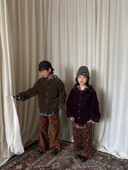 ロングパンツ・スウェットパンツ yummy&rocky | Star Print Cotton Corduroy Pants 星柄コーデュロイストレートパンツ【mh0020101】