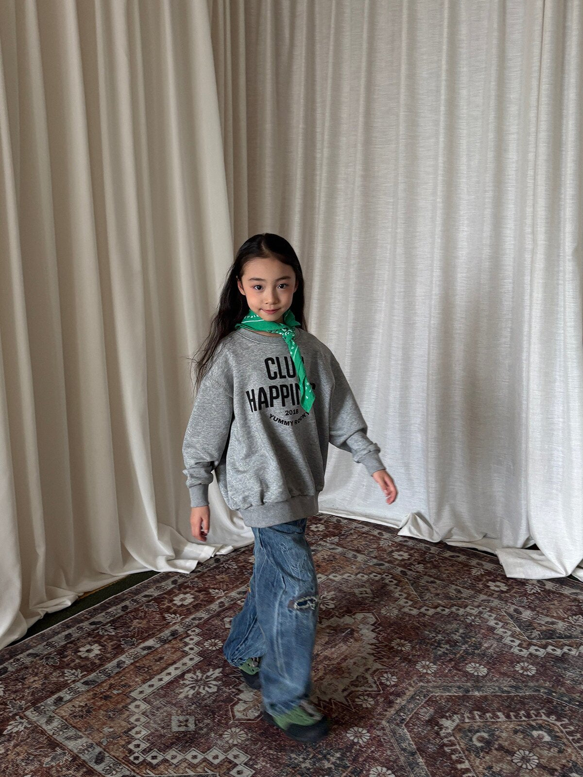 トレーナー・フーディ yummy&rocky | Star Print Soft Terry Thick T-Shirt 星柄テリー厚手長袖Tシャツ【mh0020103】
