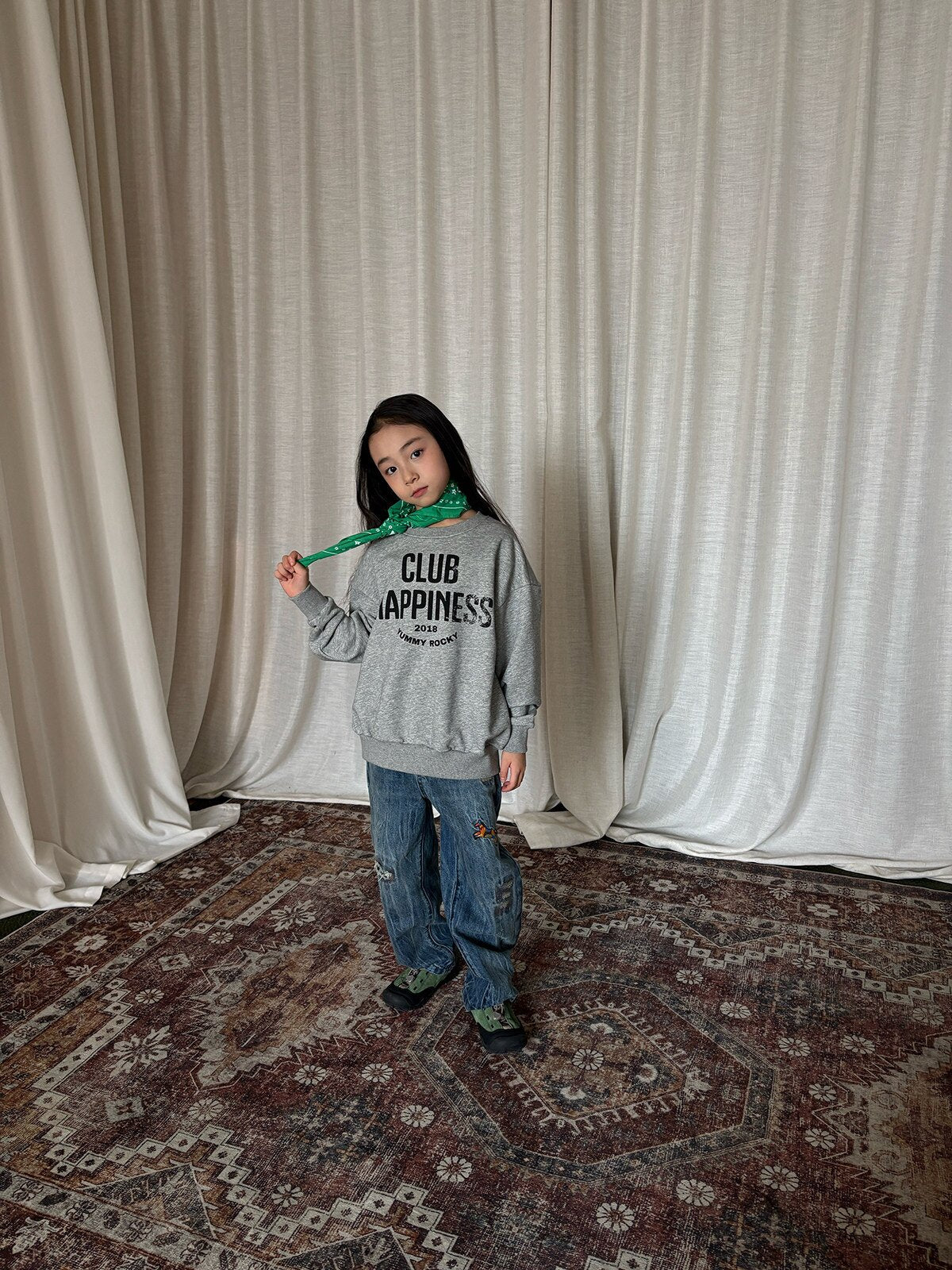 トレーナー・フーディ yummy&rocky | Star Print Soft Terry Thick T-Shirt 星柄テリー厚手長袖Tシャツ【mh0020103】