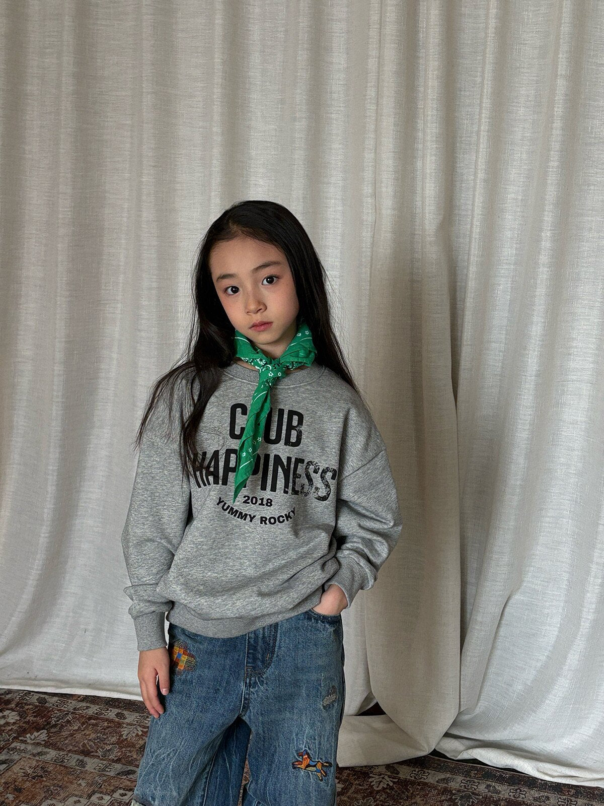 トレーナー・フーディ yummy&rocky | Star Print Soft Terry Thick T-Shirt 星柄テリー厚手長袖Tシャツ【mh0020103】