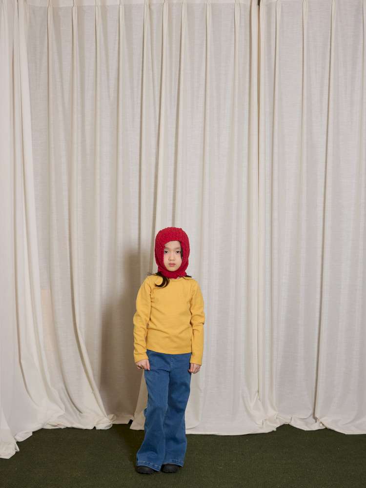 デニムパンツ yummy&rocky | Thickened Brushed Denim Bootcut Jeans 裏起毛 デニム ブーツカット ジーンズ【mh0020041】