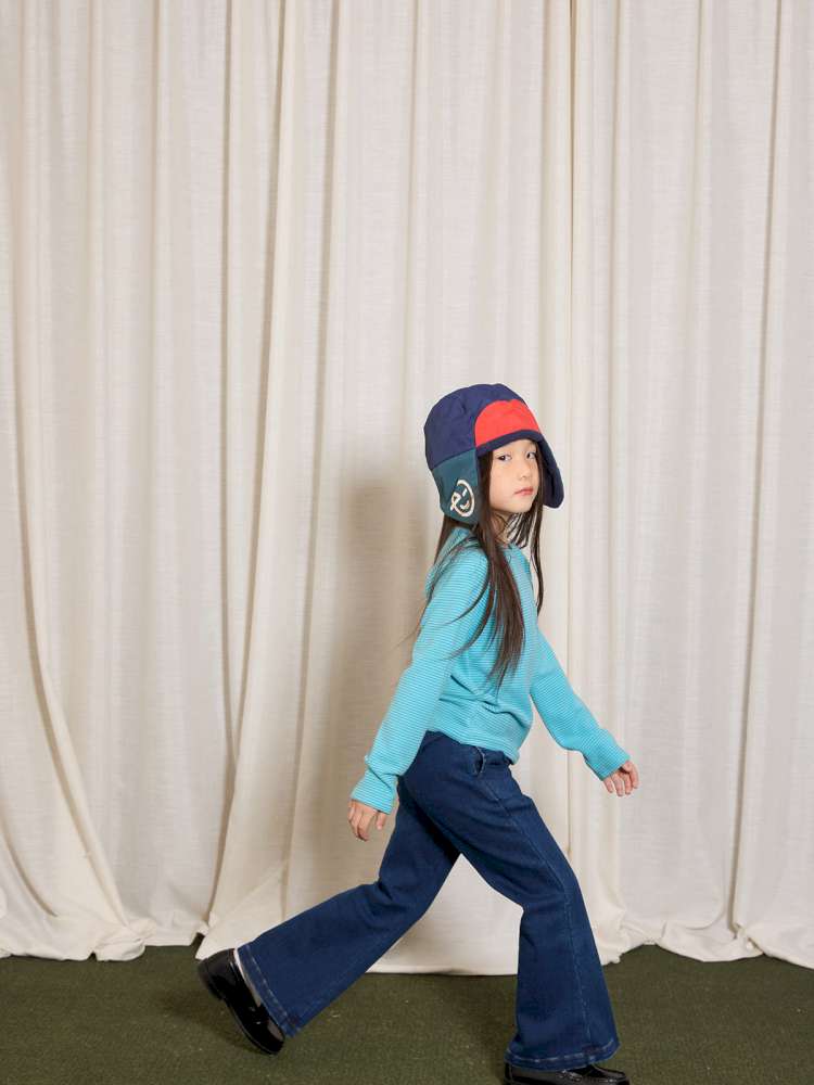 デニムパンツ yummy&rocky | Thickened Brushed Denim Bootcut Jeans 裏起毛 デニム ブーツカット ジーンズ【mh0020041】