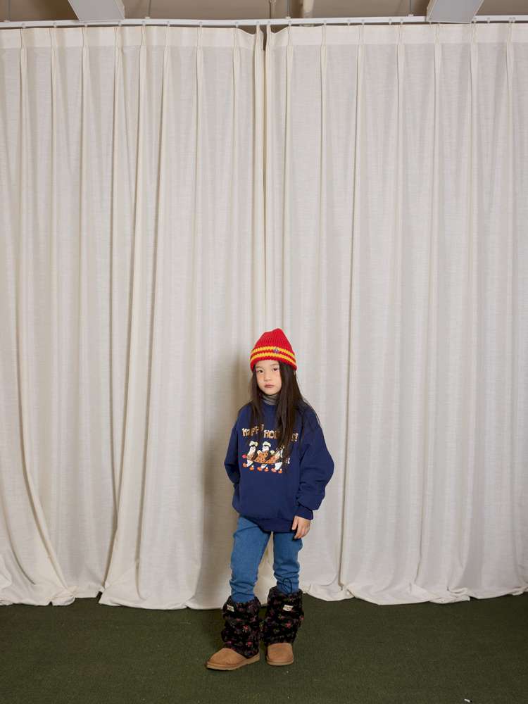 デニムパンツ yummy&rocky | Thickened Brushed Denim Bootcut Jeans 裏起毛 デニム ブーツカット ジーンズ【mh0020041】