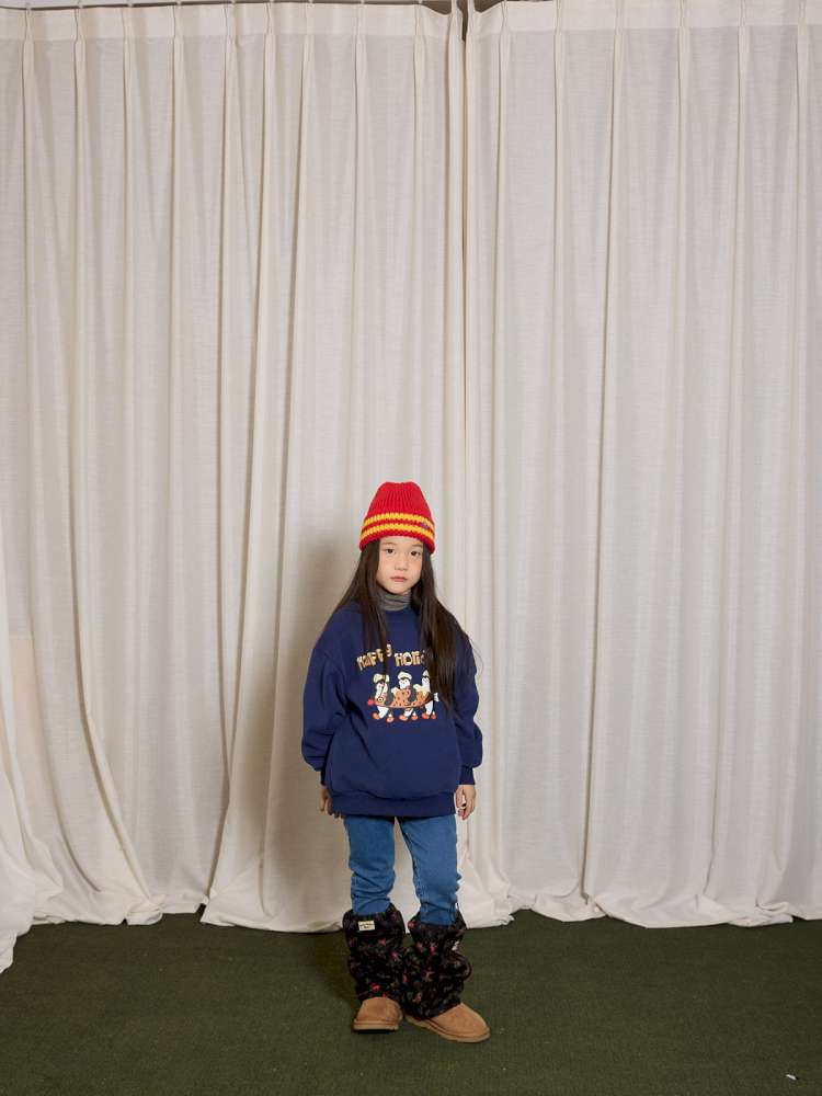 デニムパンツ yummy&rocky | Thickened Brushed Denim Bootcut Jeans 裏起毛 デニム ブーツカット ジーンズ【mh0020041】