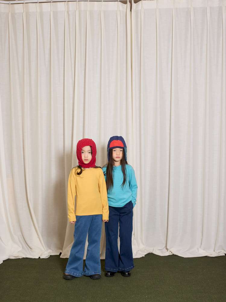 デニムパンツ yummy&rocky | Thickened Brushed Denim Bootcut Jeans 裏起毛 デニム ブーツカット ジーンズ【mh0020041】