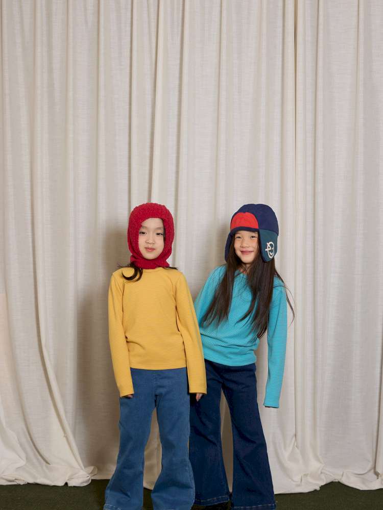 デニムパンツ yummy&rocky | Thickened Brushed Denim Bootcut Jeans 裏起毛 デニム ブーツカット ジーンズ【mh0020041】