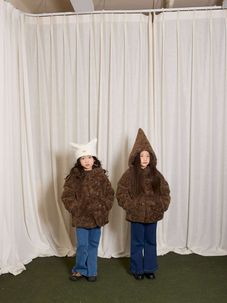 デニムパンツ yummy&rocky | Thickened Brushed Denim Bootcut Jeans 裏起毛 デニム ブーツカット ジーンズ【mh0020041】