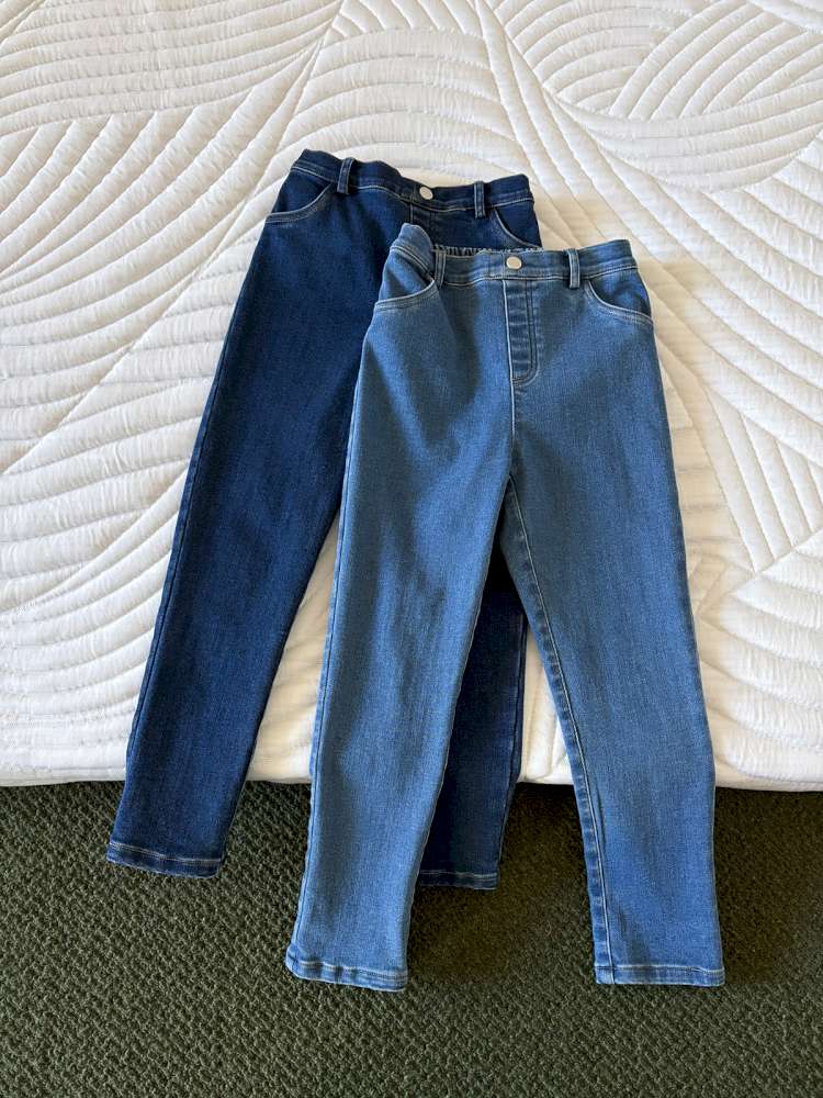 デニムパンツ yummy&rocky | Thickened Brushed Denim Bootcut Jeans 裏起毛 デニム ブーツカット ジーンズ【mh0020041】